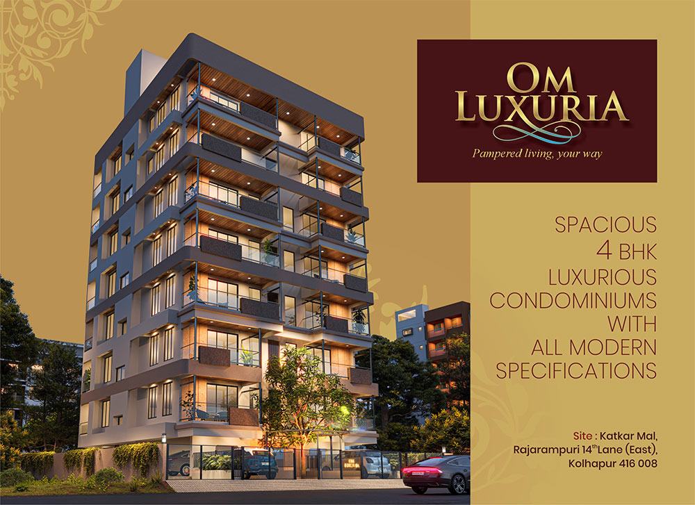Om Luxuria 4 BHK Spacious Flats Katkar Mal, Kolhapur